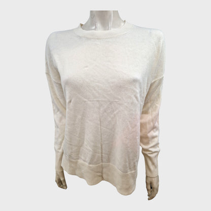 Branded Ivory Button Jumper - Size 8