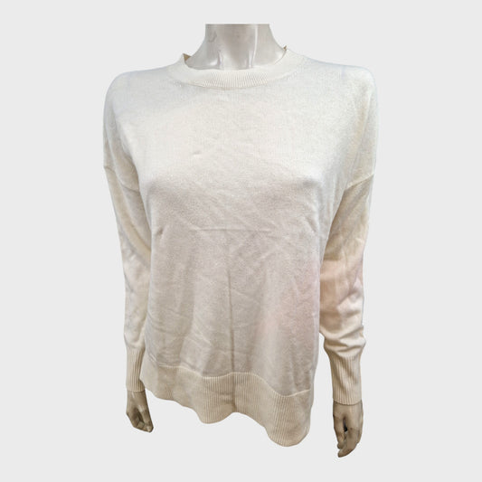 Branded Ivory Button Jumper - Size 8