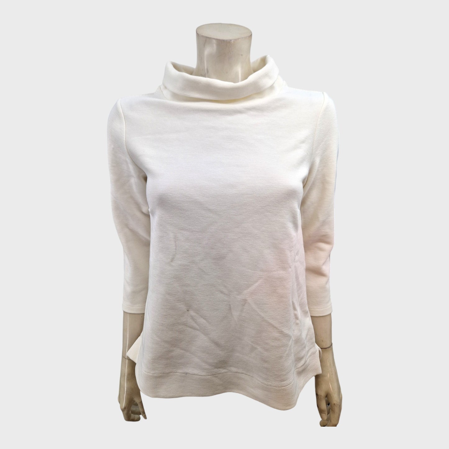 Branded Ivory High Neck Top - Size 8