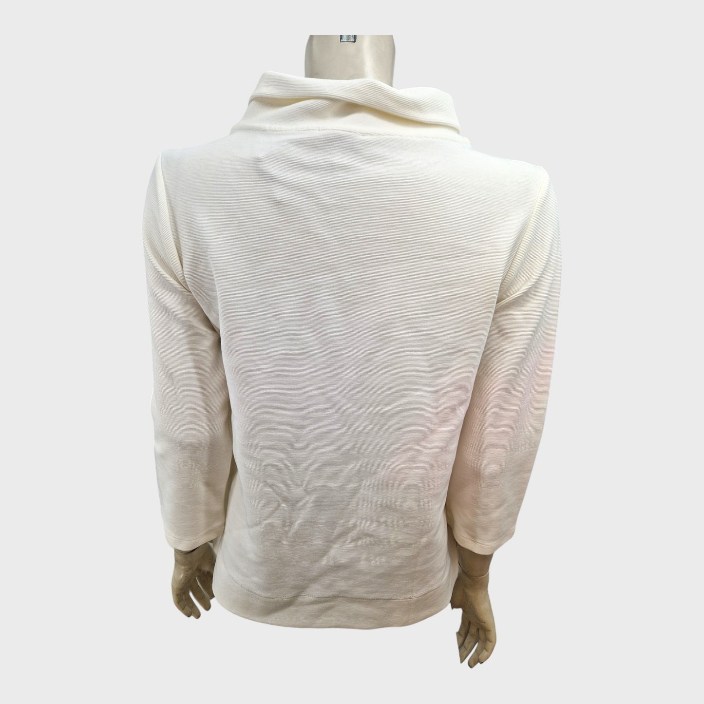 Branded Ivory High Neck Top - Size 8