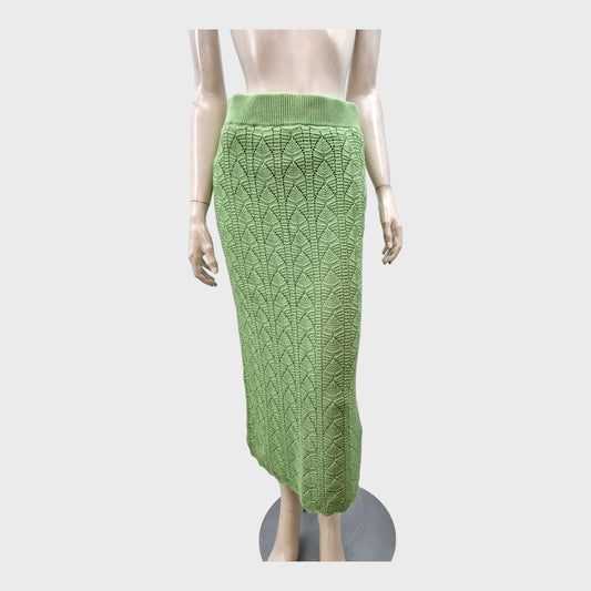 Kitri Green Knitted Skirt - Size 10