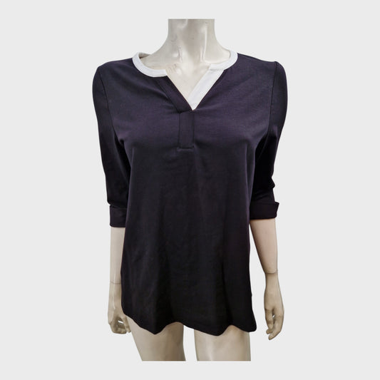 Dash Black V-Neck T-Shirt - Size 12