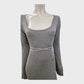 Kitri Grey Ribbed Knit Dress - Size 8