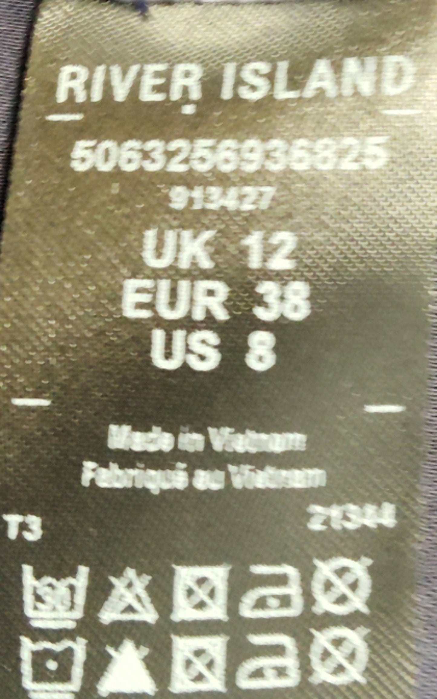 River Island Wide Leg Trousers UK12 Women's Smart Casual Navy Blue Style