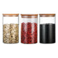 Navacala Round Glass Storage Jars Set of 3 550ml Airtight Kitchen Containers