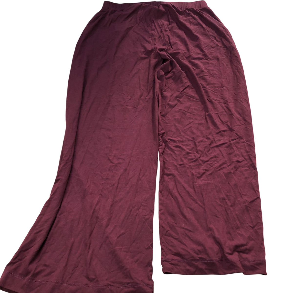 Baukjen Wide Leg Trousers Size 12 Women’s Burgundy Stretchy Comfort Fit