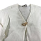 River Island Women's Size Medium Cardigan Cream Ribbed Long Sleeve