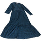 Floral Maxi Dress UK6 Women's Long Sleeve Teal