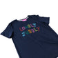 Lovely Jubbly T-Shirt Women's Short Sleeve Cotton Navy UK6