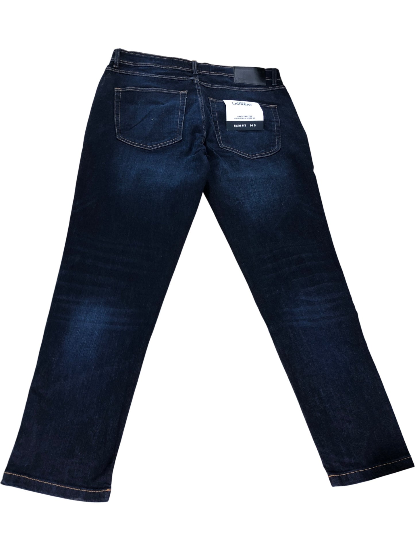 TOKYO LAUNDRY Slim Fit Jeans 34S Men's Dark Wash Denim Trousers