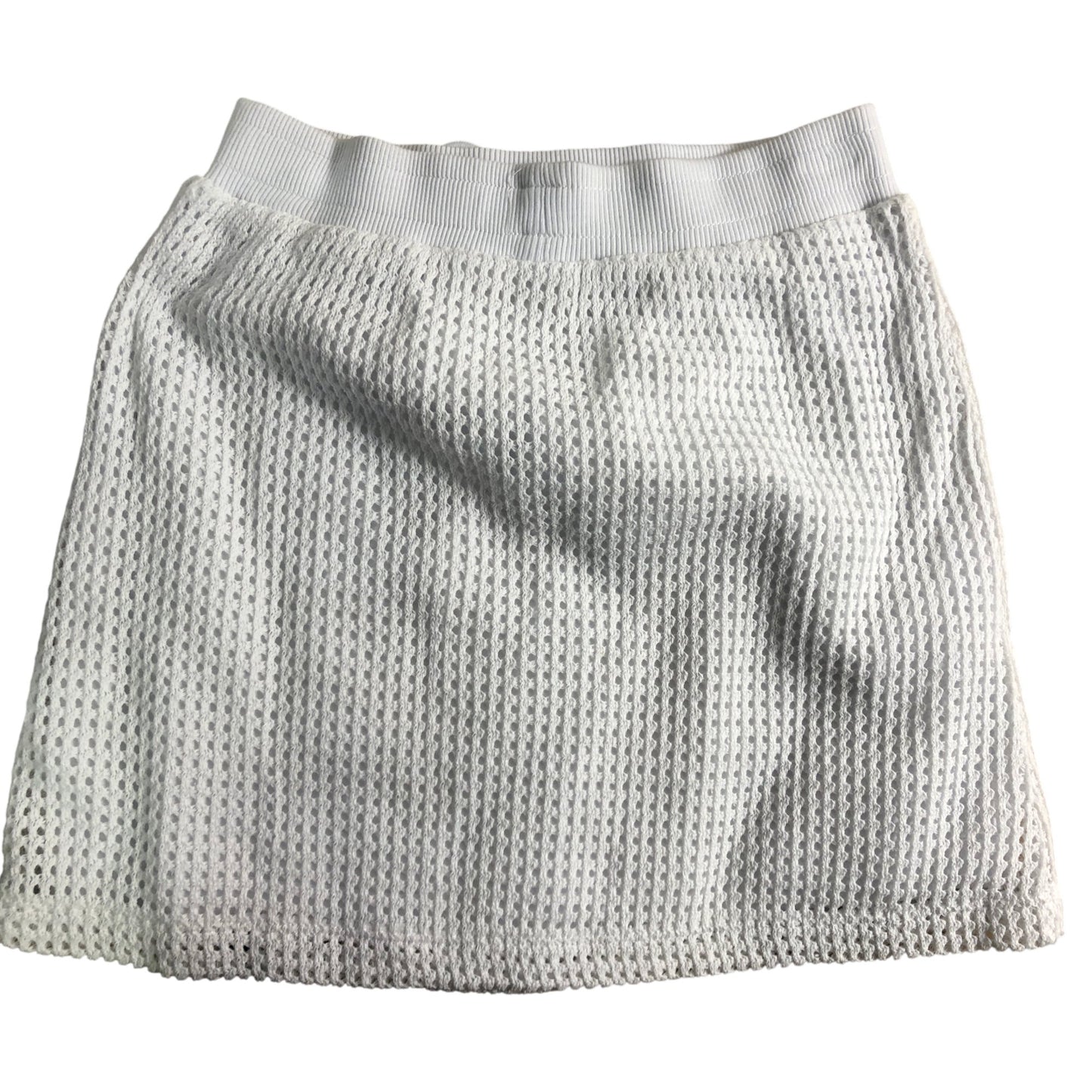 River Island White Mesh Pullover Hoodie 9-10 Years Girls Activewear Top Style