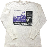 Mad Minds Long Sleeve T Shirt Size S Men's Graphic Print White Cotton Top