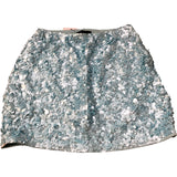 Sequin Mini Skirt Size UK14 Women's Light Blue Party Wear Fashion