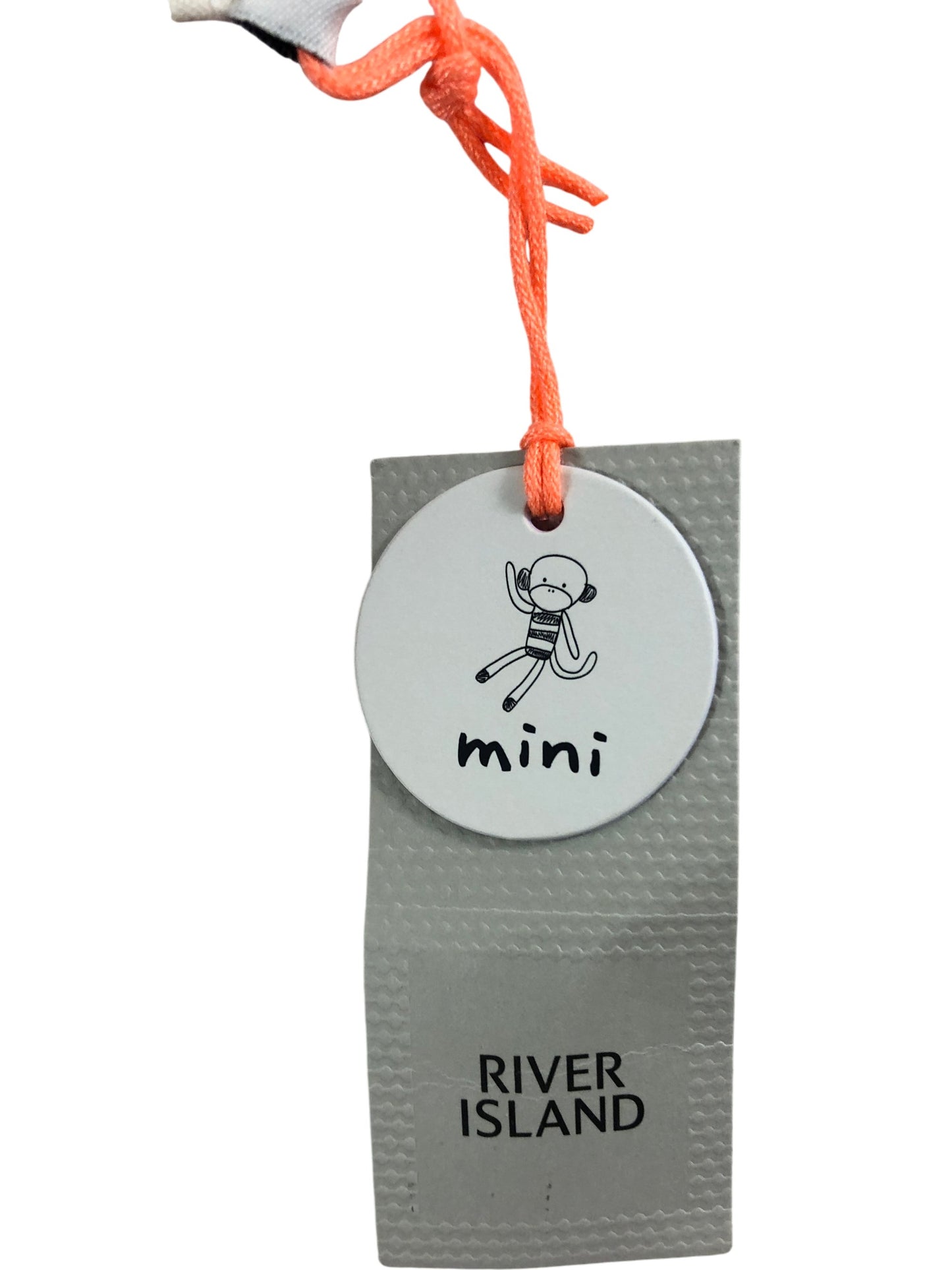 River Island Mini Pink Knit Dress 12-18 Months Girls Long Sleeve Chevrons