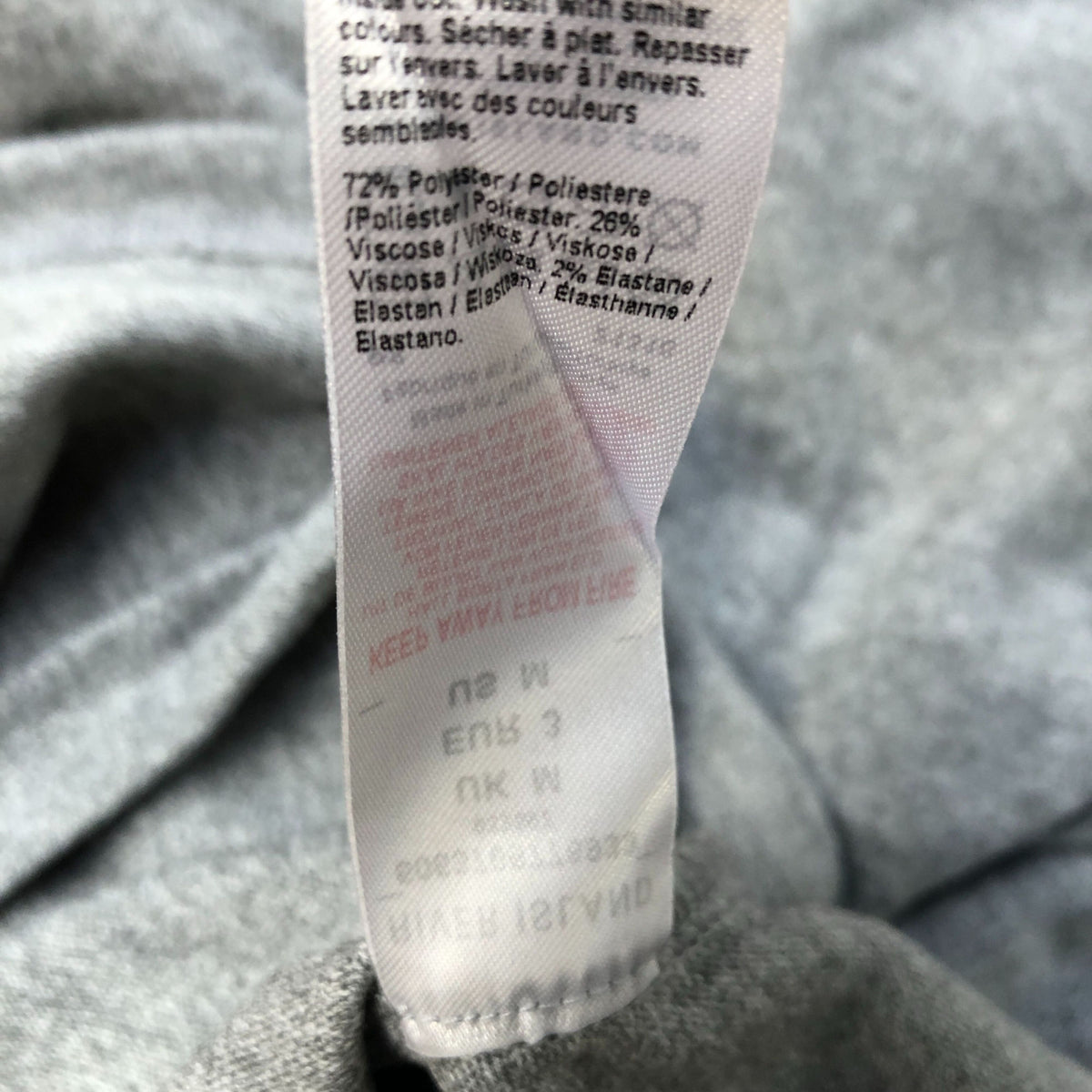 River Island Cropped Sweatshirt Women's Grey Long Sleeve Comfortable Top