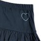 RIVER ISLAND Girls Black Frill Skirt Size 11 12 Years Heart Detail