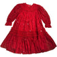 Angel & Rocket Girls Red Dress 6 Years 116cm Long Sleeve Ruffle Party Dress