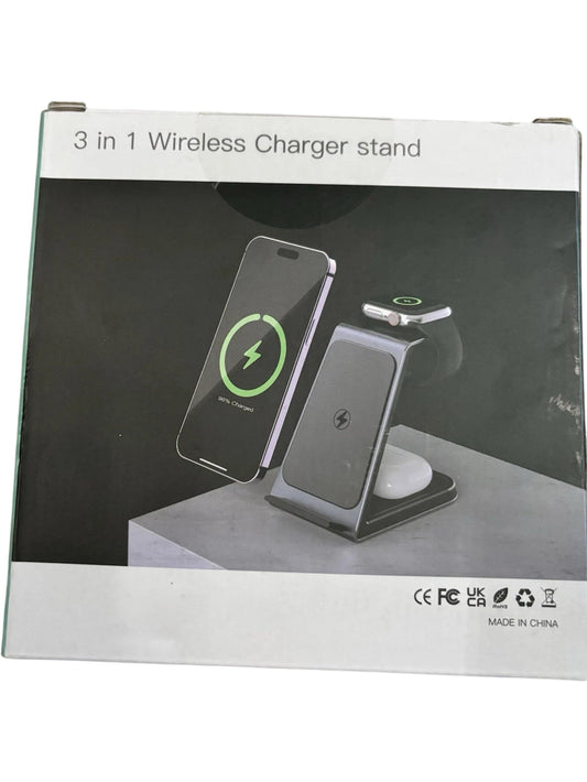 T6 Wireless Charger Stand 15W Max 3 In 1 For Desk Fast Charging Station