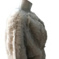 Curly Sheepskin Short Coat M/L Women's Ivory Thick Warm Furry Outerwear