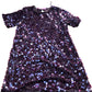Sequin Dress UK18 Women's Evening Short Sleeve Burgundy Stylish Top