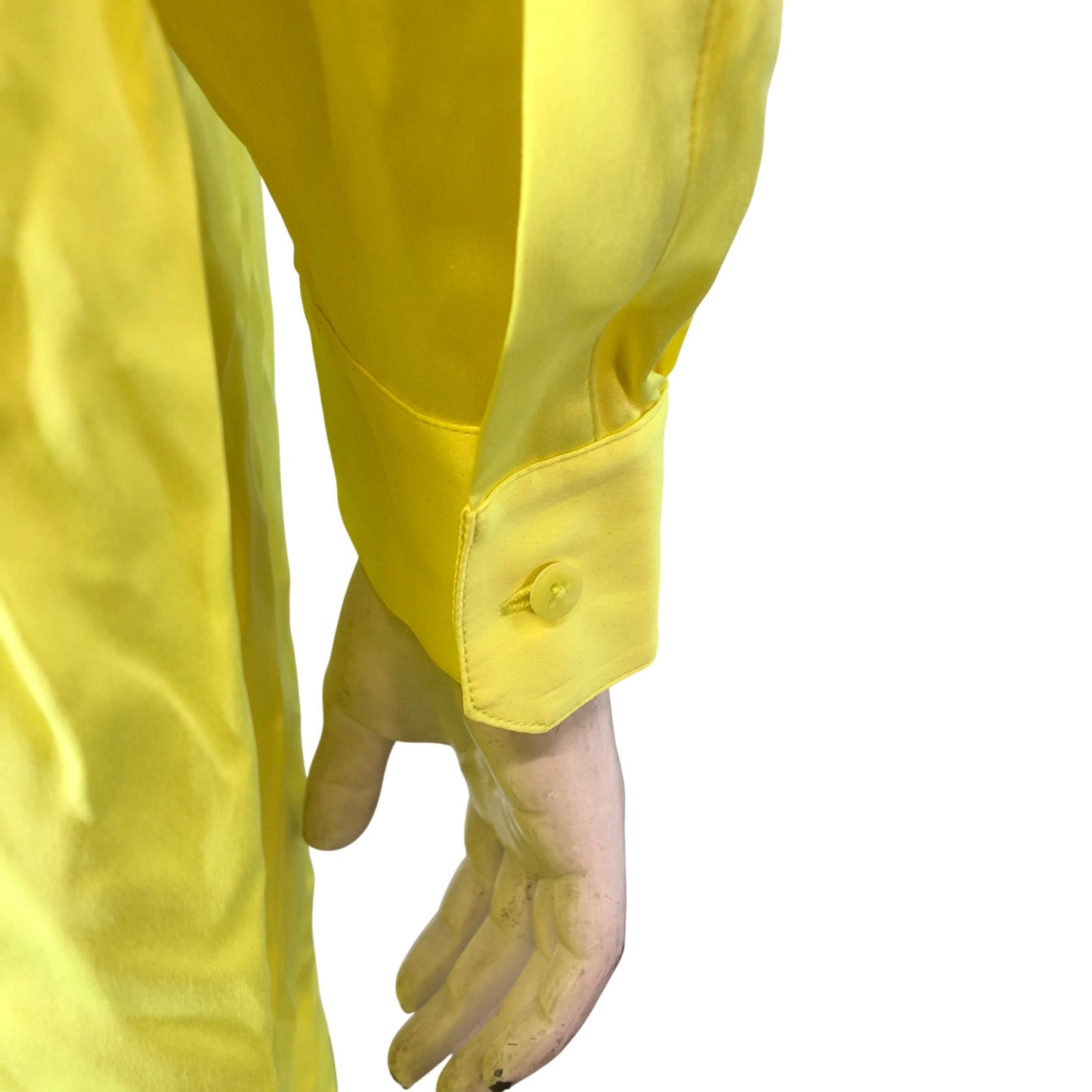 Cult Studios Yellow Shirt Dress UK10 Women's Long Sleeve Lightweight Casual