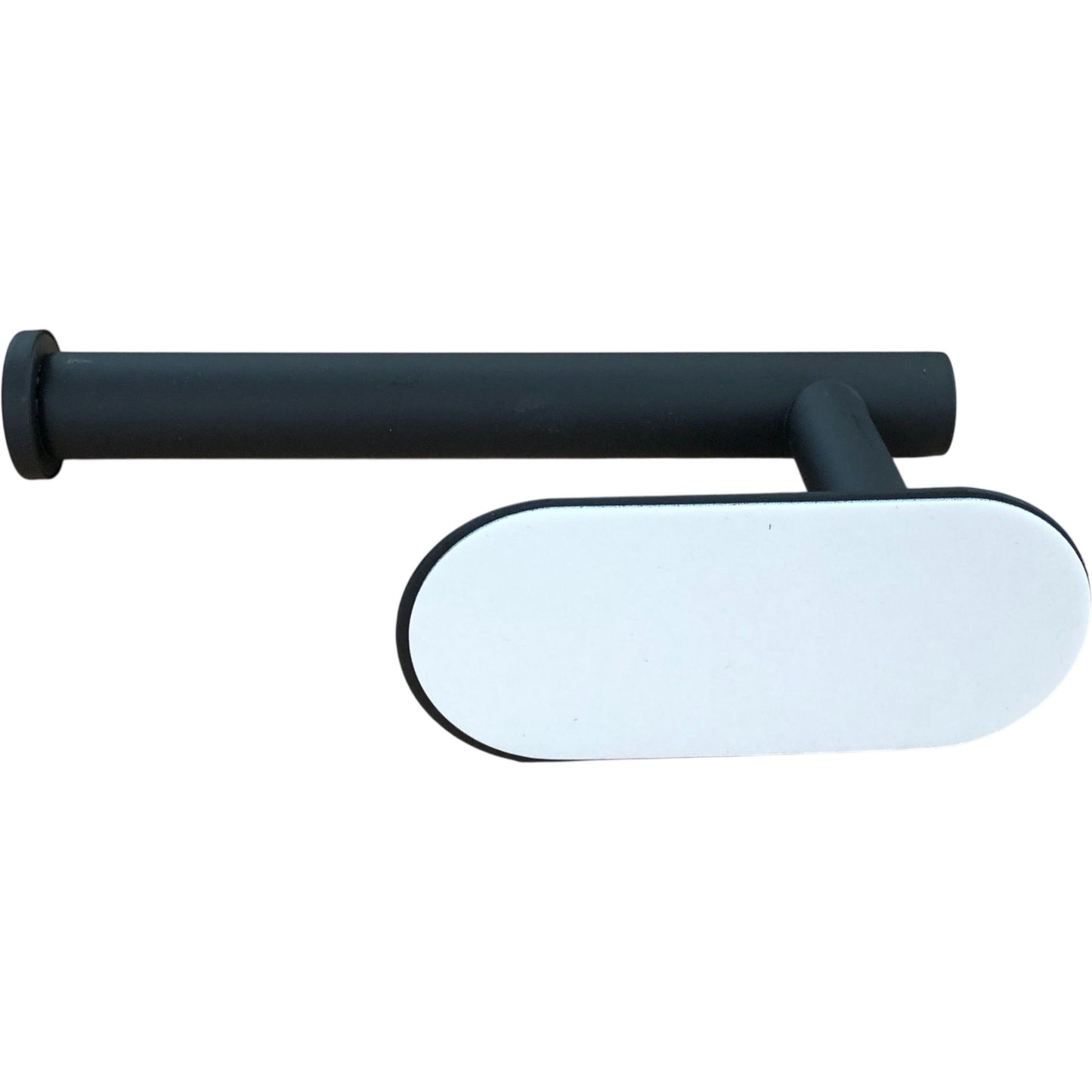 Stick On Black Metal Toilet Roll Holder