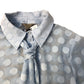 River Island Blue Polka Dot Blouse With Tie Size 12