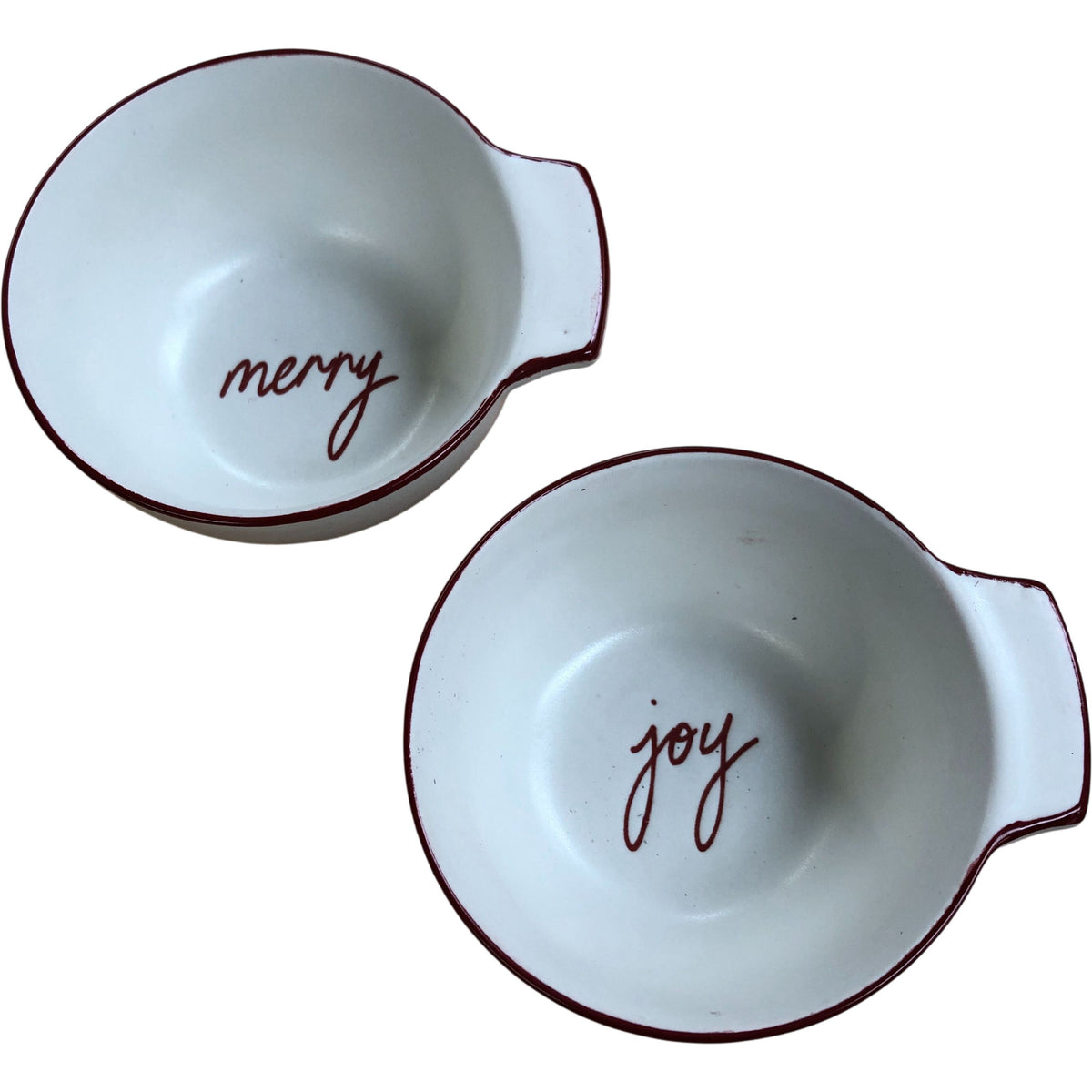 Joy & Merry Set of 2 Festive Dipping Bowls