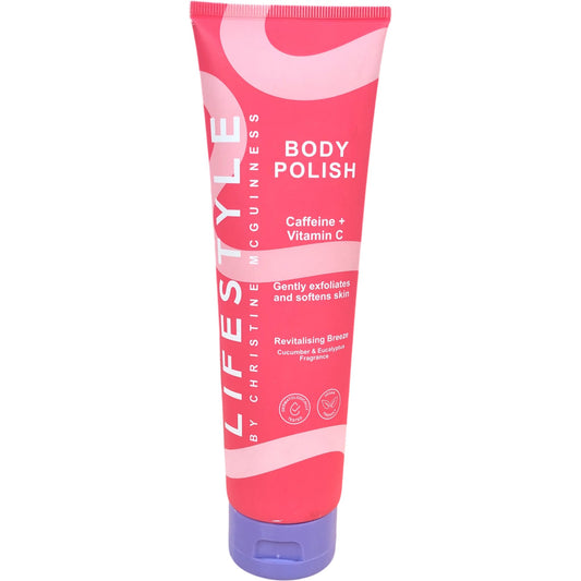 Lifestyle Body Polish Caffeine Vitamin C Exfoliating Skin Care 200ml