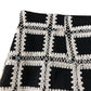 River Island Women's Black White Crochet A-Line Skirt - Size 18