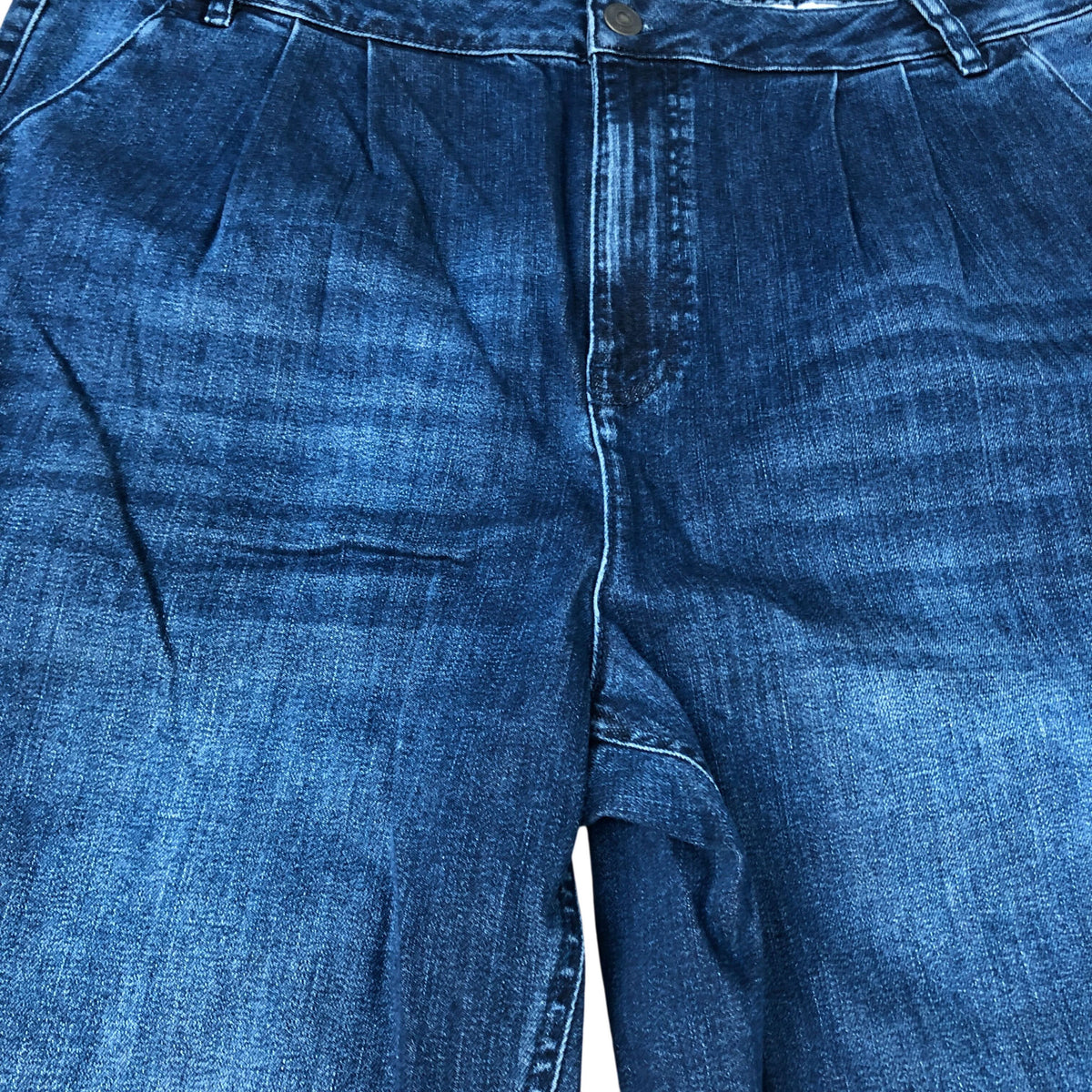 Blue Denim Jeans 98 Cotton 2 Elastane Casual Fit Size 18R
