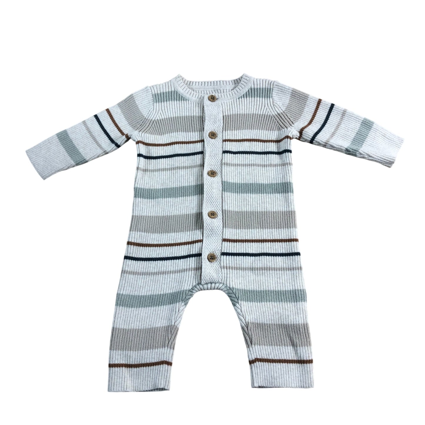 Mamas And Papas Stripe Romper Up To 1 Month Baby Boys Girls Cute Cotton Outfit