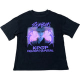 KPop Demon Hunters Kids T-Shirt Black Graphic Tee
