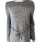 Women's Long Sleeve Grey Knit Dress Size UK12 Casual