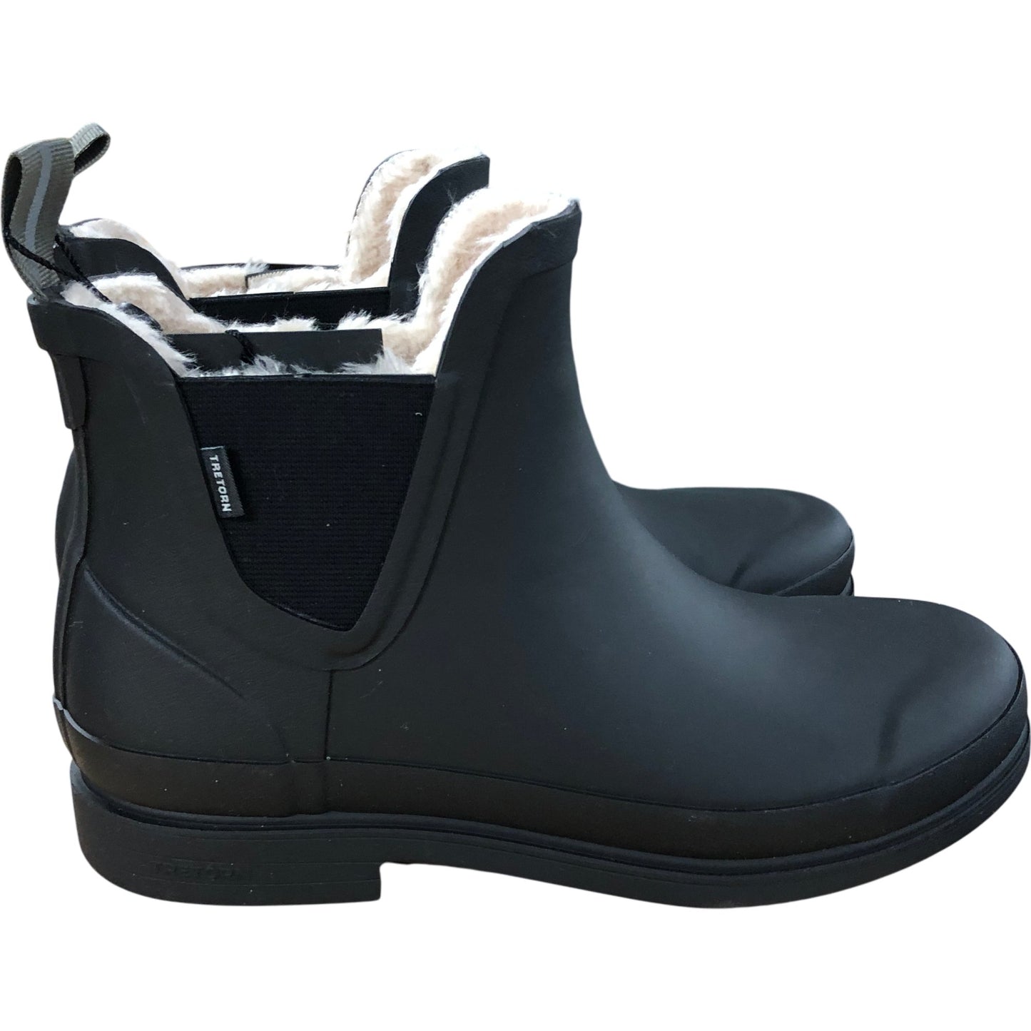 Tretorn EVA W 6.5 Women's Black Rubber Chelsea Boots Warm Lining Waterproof