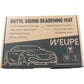 W'EUPE Butyl Sound Deadening Mat 50 Mil 9 Pack Easy To Use Reduce Noise Silver