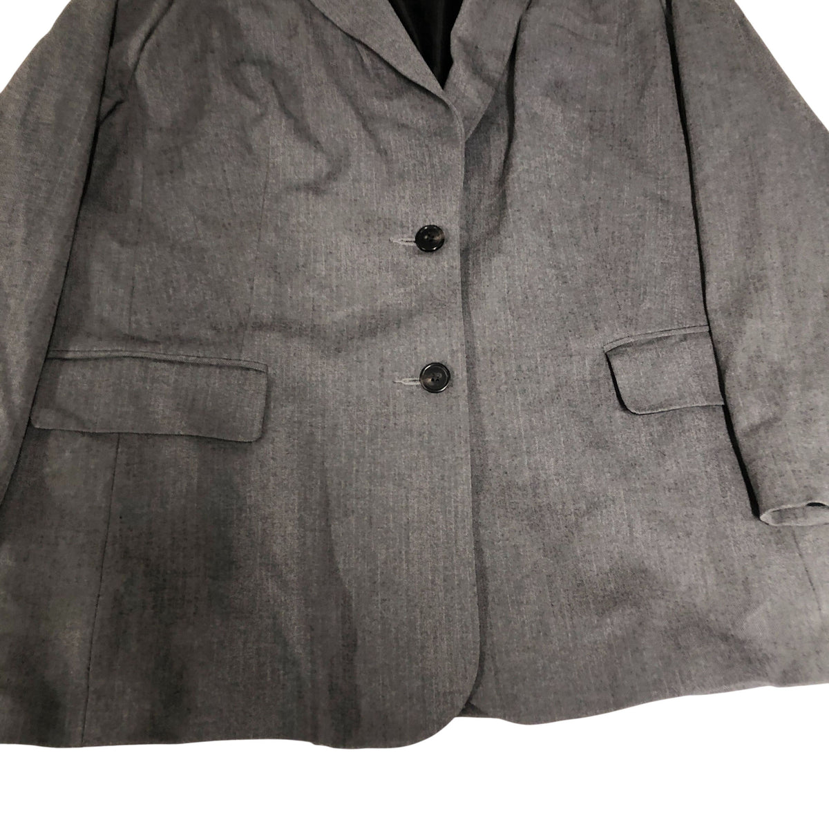 Women's Blazer Grey Tailored Fit Button Up Jacket UK18