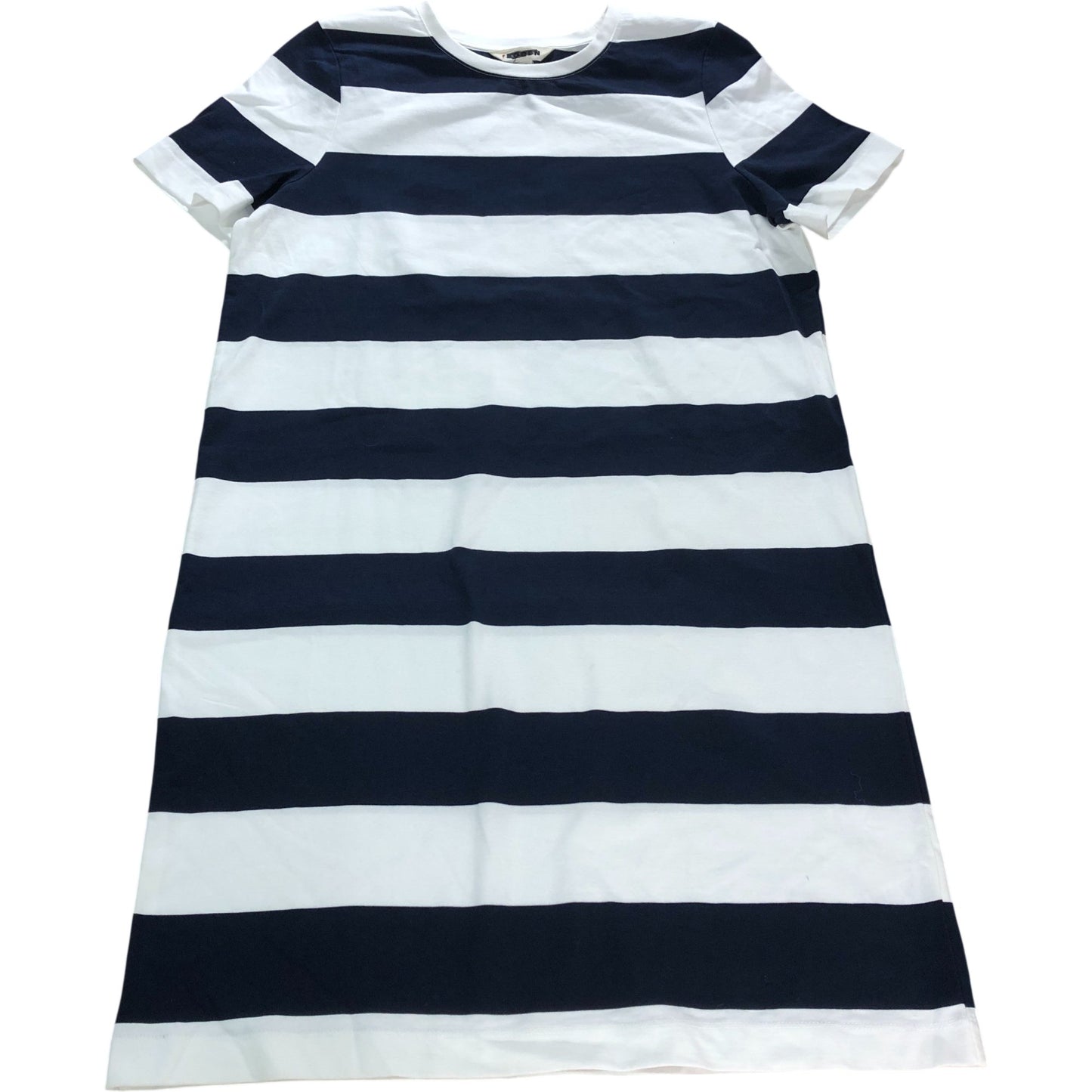 Boden Navy Striped Mini T-Shirt Dress - Size 14L