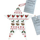 Gisela Graham Wooden Decorations Set Of 4 Festive Ornaments