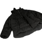 Hooded Puffer Jacket Black Zip Up Warm Coat Lightweight Large UK14-16