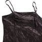 Brown Viscose Dress UK12 Women's Floral Embellished Shells