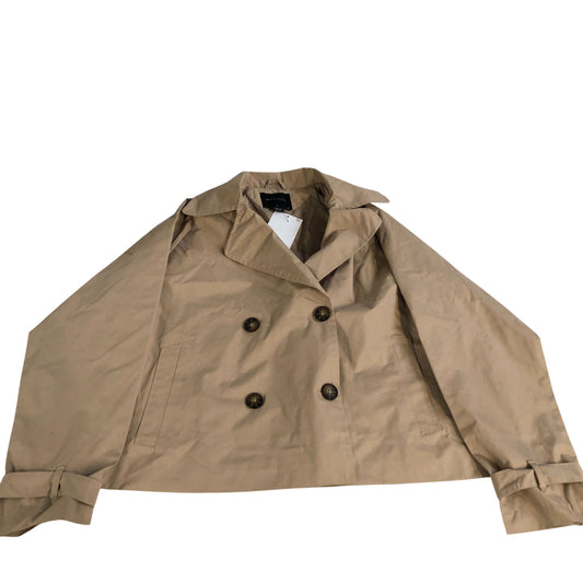Brave Soul Women's Crop Khaki Double Breasted Casual Jacket UK10