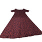 Maxi Dress Women's Casual Short Sleeve Patterned Red Floral UK10