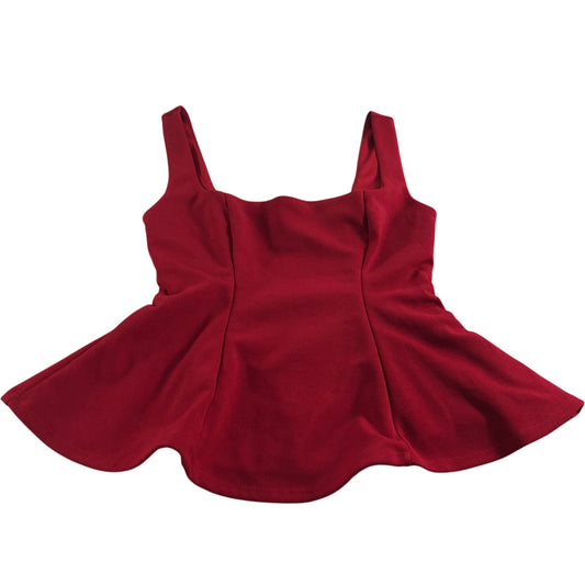 River Island Red Women’s Peplum Top Size Small
