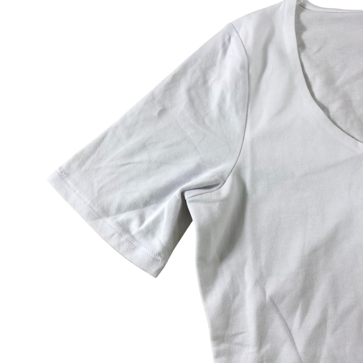 Boden White Short Sleeve Scoop Neck T-Shirt - Size 10