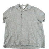 River Island Short Sleeve Shirt UK XL Men's Casual Green Leaf Print Top