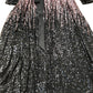 Long Sequin Dress UK20 Women's Black Pink Party Evening Wear