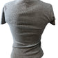 River Island Studios S Grey Marl Women's Short Sleeve Top with Bow Design