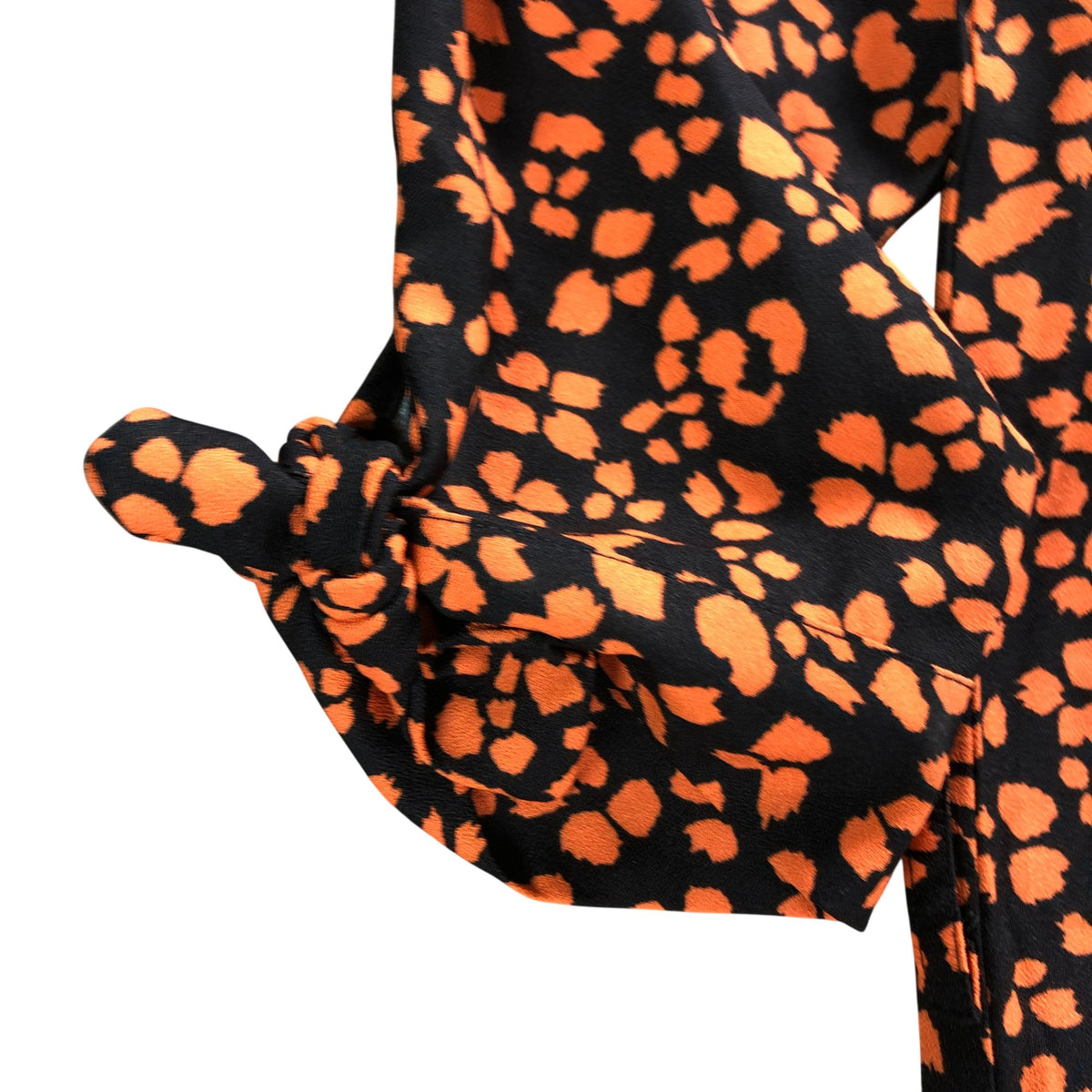 Dancing Leopard Size 16 Women's Black Orange Animal Print Midi Dress