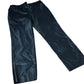 Black Faux Leather Trousers Women's Slim Fit Stylish Design UK14